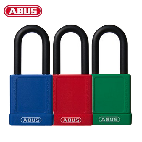 Abus - 19250 - Plastic-Covered Aluminum Core Padlock 74/40 - Optional Keying - Optional Finish - Optional Number Of Locks - UHS Hardware