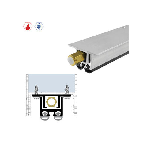 Legacy Manufacturing - 7553MA - Automatic Door Bottom - 1-3/8" x 3/4" - Mill Aluminum - Optional Length