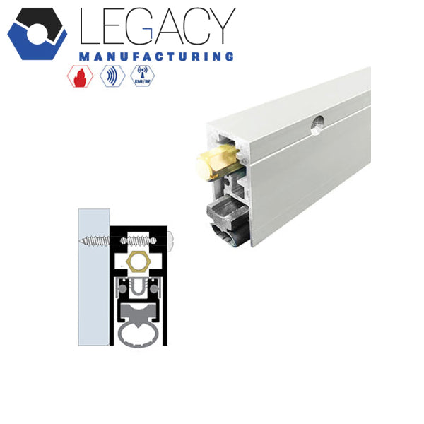Legacy Manufacturing - 7563 - Surface Automatic Door Bottom - 29/32" x 1-15/16" - White Powder Coat - Optional Length