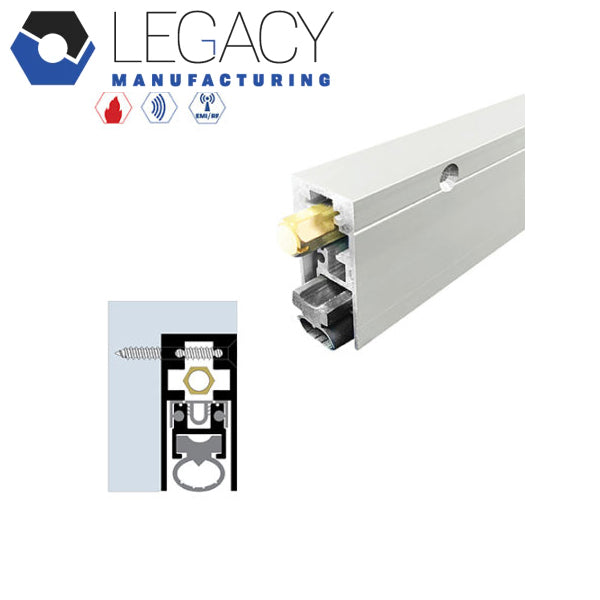 Legacy Manufacturing - 7663 - Semi-Mortised Automatic Door Bottom - 29/32" x 1-15/16" - White Powder Coat - Optional Length