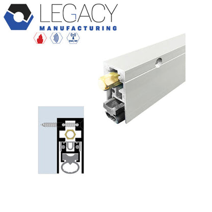 Legacy Manufacturing - 7663 - Semi-Mortised Automatic Door Bottom - 29/32" x 1-15/16" - White Powder Coat - Optional Length