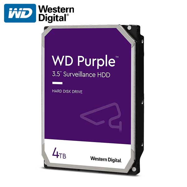 Western Digital / Surveillance Hard Drive / 4 TB / WD40PURX-64N96Y0