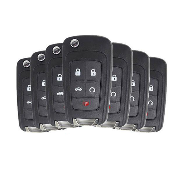 2010-2019 GM / 5-Button Flip Key / OHT01060512 / HU100 / PEPS (7xRFK-GM-PRX5) (Pack of 7) - UHS Hardware