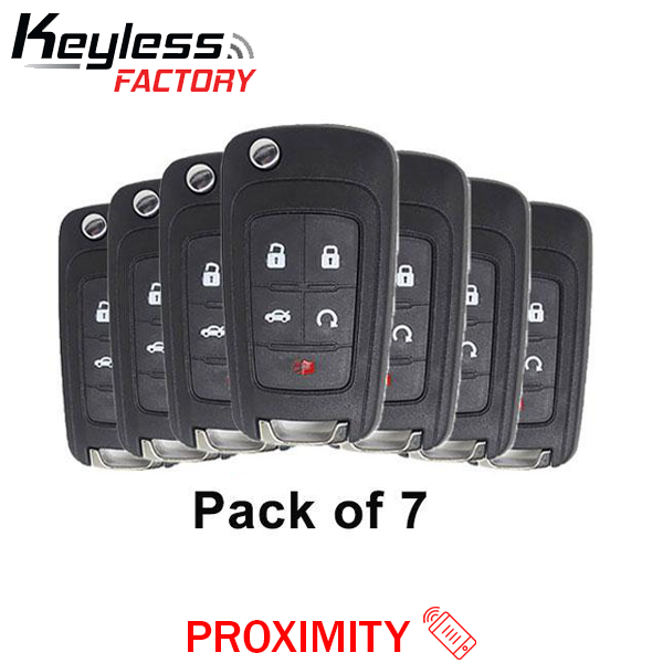 2010-2019 GM / 5-Button Flip Key / OHT01060512 / HU100 / PEPS (7xRFK-GM-PRX5) (Pack of 7) - UHS Hardware