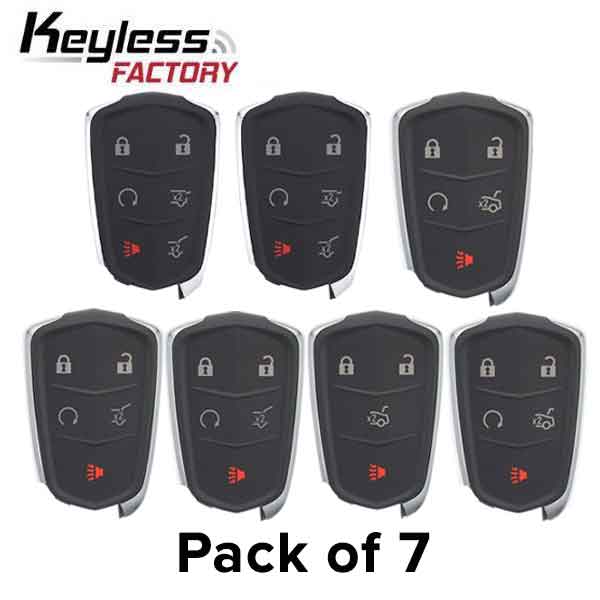 2014-2019 Cadillac / 4 - 5 - 6-Button Smart Keys / 433 & 315 Mhz / HYQ2EB / HYQ2AB (BUNDLE OF 7) - UHS Hardware