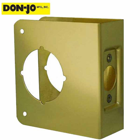 Don-Jo - Wrap Plate #81 - 2-3/4" - 1-3/4" Doors - Gold (81-PB-CW) - UHS Hardware