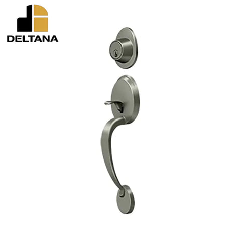 Deltana - Montego Handleset - 2-3/8" Backset - 1-3/8" - 2" Door Thickness - Optional Finish
