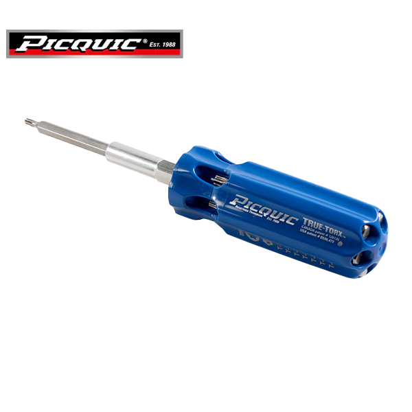 PICQUIC - True Torx - Multi-Bit Screwdriver - 7 Pcs - T-10, T-15, T-20, T-25, T-27, T-30, T-40 - UHS Hardware