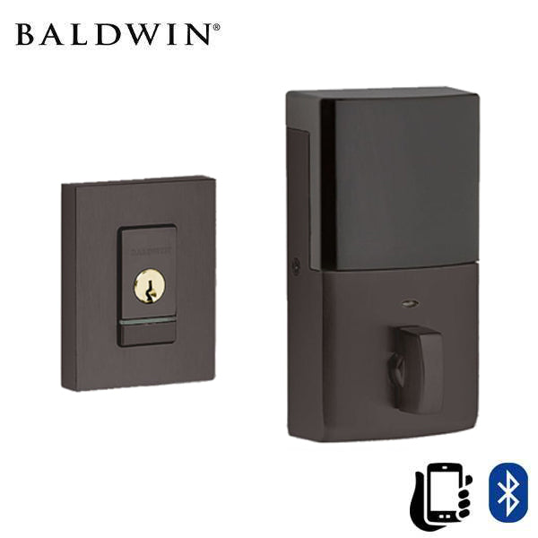 Baldwin Estate Evolved - 8220.B Contemporary Electronic Deadbolt - Singl Cyl  - Bluetooth - 112 - Venetian Bronze - Grade 2 - UHS Hardware