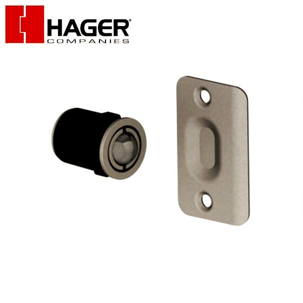 Hager - 1447 - Drive in ball catch with strike
- Optional Finish