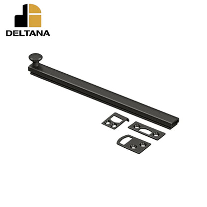 Deltana - 8" Surface Bolt - Concealed Screw - Heavy Duty - Optional Finish