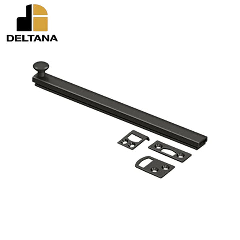 Deltana - 8" Surface Bolt - Concealed Screw - Heavy Duty - Optional Finish