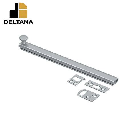 Deltana - 8" Surface Bolt - Concealed Screw - Heavy Duty - Optional Finish