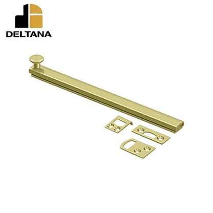 Deltana - 8" Surface Bolt - Concealed Screw - Heavy Duty - Optional Finish