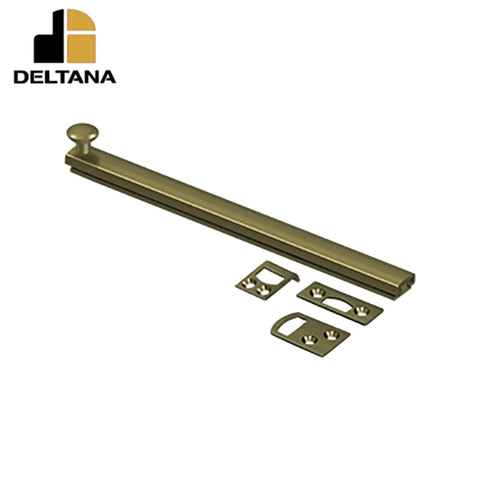 Deltana - 8" Surface Bolt - Concealed Screw - Heavy Duty - Optional Finish