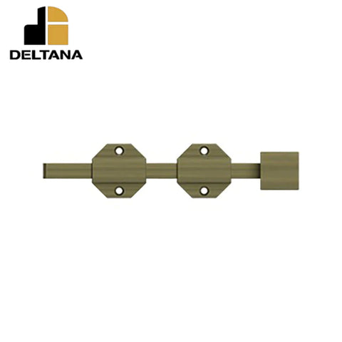 Deltana - 8" Modern Surface Bolt - Heavy Duty - Solid Brass - Optional Finish