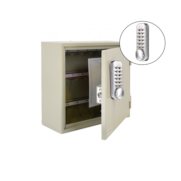 CodeLocks - Key Secure Extra Security Padlock Cabinet w/ CL160 - Mechanical Lock - Tubular Mortise Latch - Hold Back Feature - QuickCode - Optional Cabinet Storage - UHS Hardware