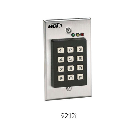 RCI 9212I - Standalone Keypad for Single Gang Flush Mount Applications - Interior Use - UHS Hardware
