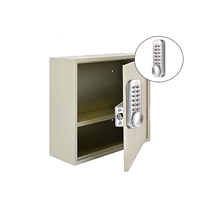 Code Lock - Storage Cabinet with Removable Shelf w/ CL160 - Silver Grey - Mechanical Lock - Mortise Latch - Optional Size - UHS Hardware