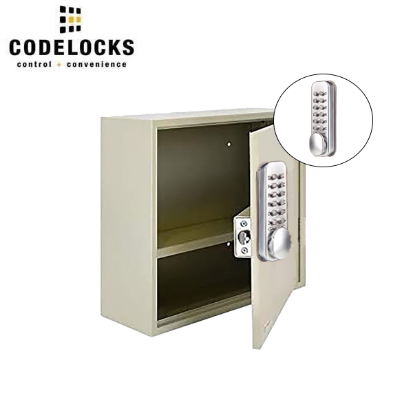 Code Lock - Storage Cabinet with Removable Shelf w/ CL160 - Silver Grey - Mechanical Lock - Mortise Latch - Optional Size - UHS Hardware