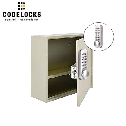 Code Lock - Storage Cabinet with Removable Shelf w/ CL160 - Silver Grey - Mechanical Lock - Mortise Latch - Optional Size - UHS Hardware