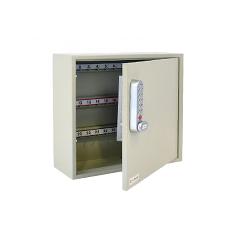 CodeLocks - Key Secure Hook Key Cabinet w/ CL160 - Portable - Mechanical Lock - Tubular Mortise Latch - Hold Back Feature - QuickCode - 50 Keys - UHS Hardware