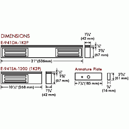 Seco-Larm - Single Door Maglock - 1200-lb Holding Force - UL Listed - UHS Hardware