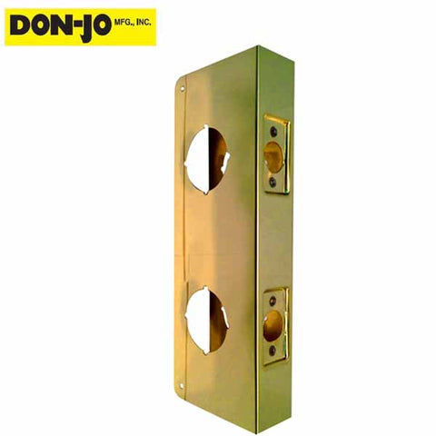 Don-Jo - Dbl. Wrap Plate - #942 - 2-3/8" - 1-3/4" Doors - Gold (942-PB-CW - UHS Hardware