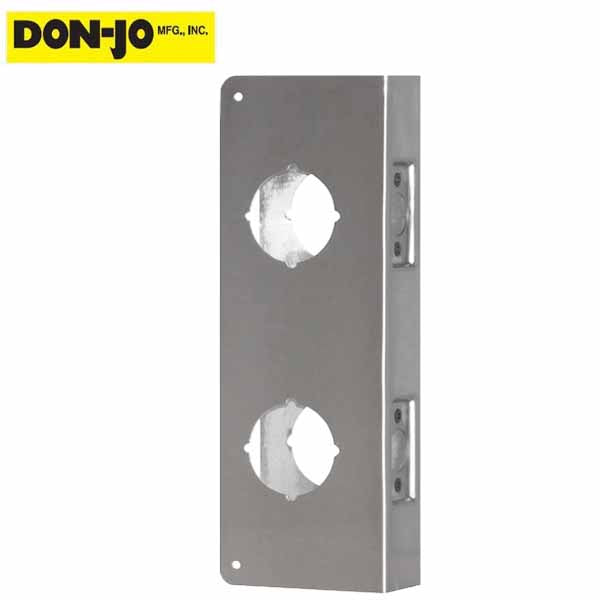 Don-Jo - Dbl. Wrap Plate - #942 - 2-3/8" - 1-3/4" Doors - Silver (942-S-CW) - UHS Hardware