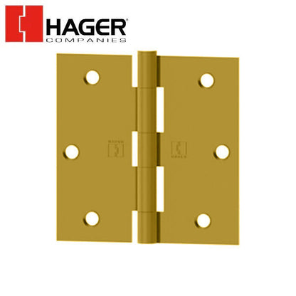 Hager - 1741 - Full Mortise - 5-Knuckle - Plain Bearing Hinges with fasteners - Optional Size - Optional Finish