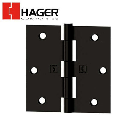 Hager - 1741 - Full Mortise - 5-Knuckle - Plain Bearing Hinges with fasteners - Optional Size - Optional Finish
