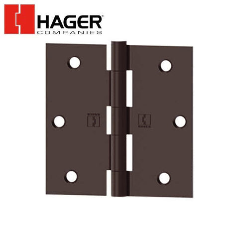 Hager - 1741 - Full Mortise - 5-Knuckle - Plain Bearing Hinges with fasteners - Optional Size - Optional Finish