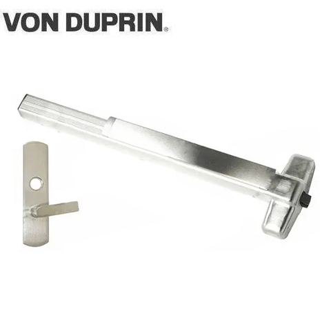 Von Duprin - 99L06F-3-26D-RHR - Rim Exit Device with Classroom Lever - Grooved - Satin Chrome - 3 Foot - Fire Rated - Grade 1