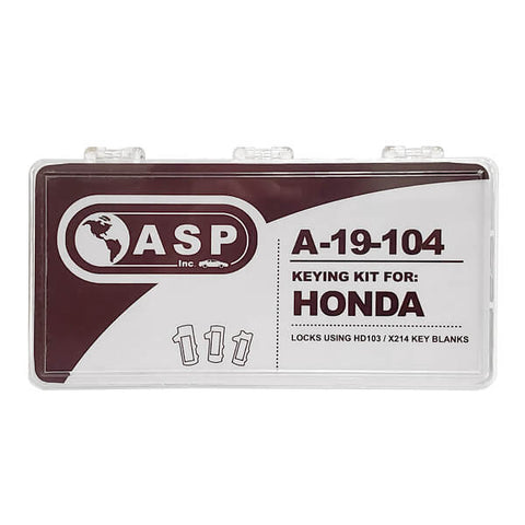 1990-2003 Honda Acura / HD103 / X214 / 8 Cut / Keying Tumbler Kit / A-19-104 (ASP) - UHS Hardware