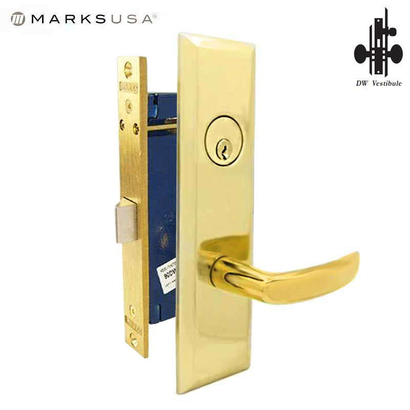 Marks USA - 9NY96DW-3  - New York Mortise Lever Lock - U3 - 1-1/4" X 8"- Vestibule - RH - UHS Hardware