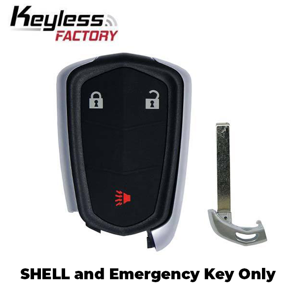 2014-2019 Cadillac / 3-Button Smart Key SHELL for HYQ2AB, HYQ2EB (SKS-CAD-016) - UHS Hardware