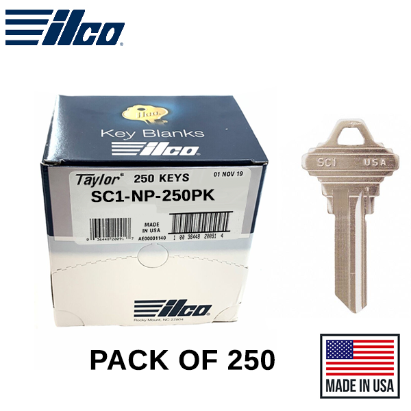 SC1-NP SCHLAGE Key Blank - 250 Pack -  ILCO - UHS Hardware