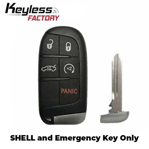 2011-2019 Dodge Chrysler Jeep / 5-Button Smart Key SHELL for M3N-40821302 (SKS-CHY-1446-5) - UHS Hardware