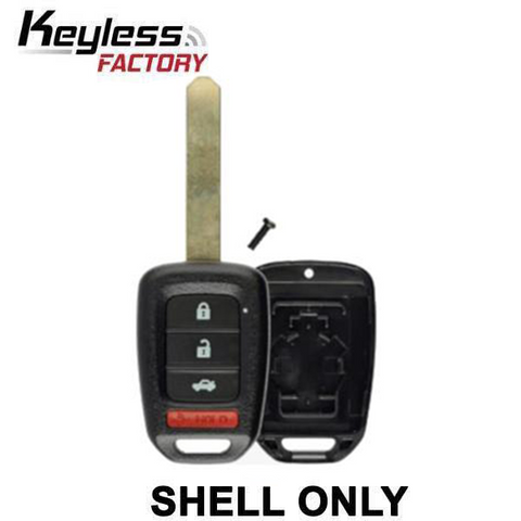 2013-2017 Honda Accord Civic / 4-Button Remote Head Key SHELL  / HO01-SVC / MLBHLIK6-1T (RHS-HON-049) - UHS Hardware