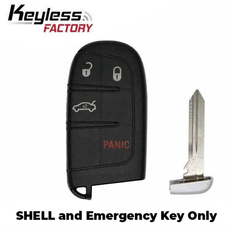 2011-2019 Dodge Chrysler Jeep / 4-Button Smart Key SHELL for M3N40821302, M3M40821302 (SKS-CHY-1446-4B) - UHS Hardware