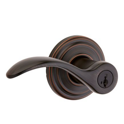Kwikset - 740PML - Pembroke Door Lever Set  - Keyed Entry - Round Rose - 11P - Venetian Bronze - Grade 2 - UHS Hardware