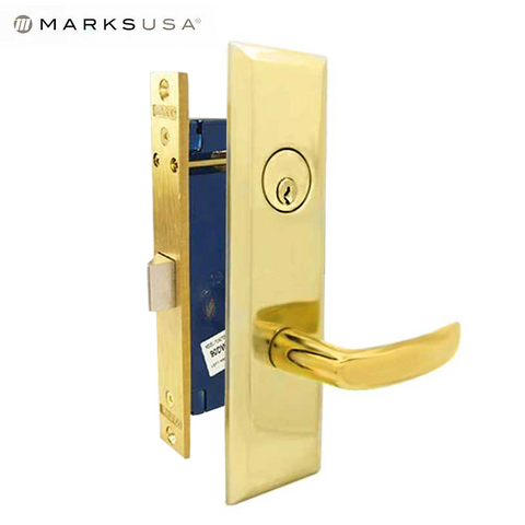 Marks USA - 9NY96DW-3  - New York Mortise Lever Lock - U3 - 1-1/4" X 8"- Vestibule - RH - UHS Hardware