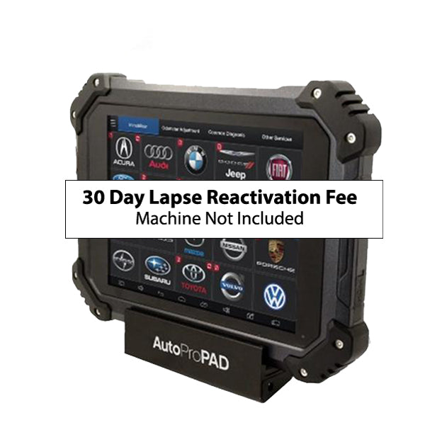 AutoProPAD 30 Day Lapse Reactivation Fee - ( machine sold separately ) - UHS Hardware
