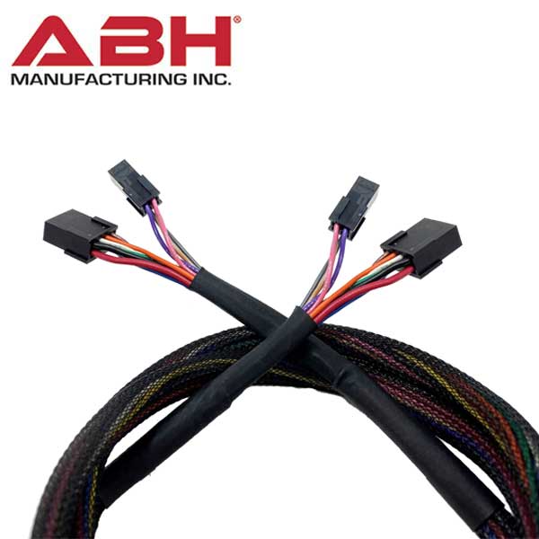 ABH - EZ Connect Male Wire Harness - Both Ends - 192" - 24ga & 18ga - Black - UHS Hardware