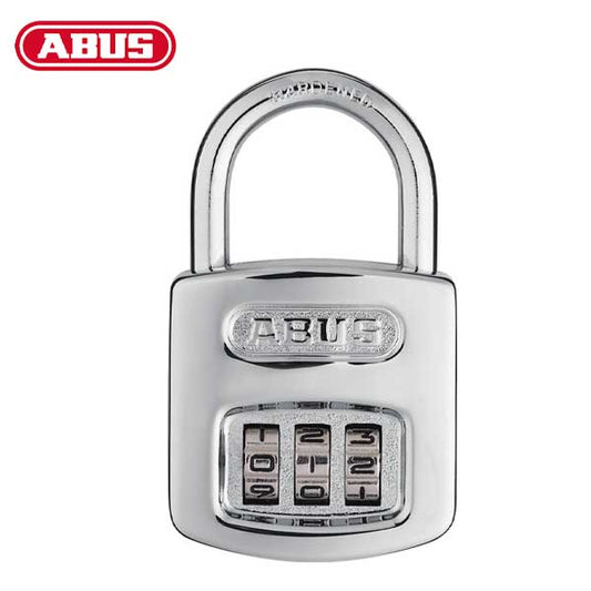 Abus - 160 - Steel / Chrome - 3 or 4-Dial Resettable Padlock - Optional Shackle Length - UHS Hardware