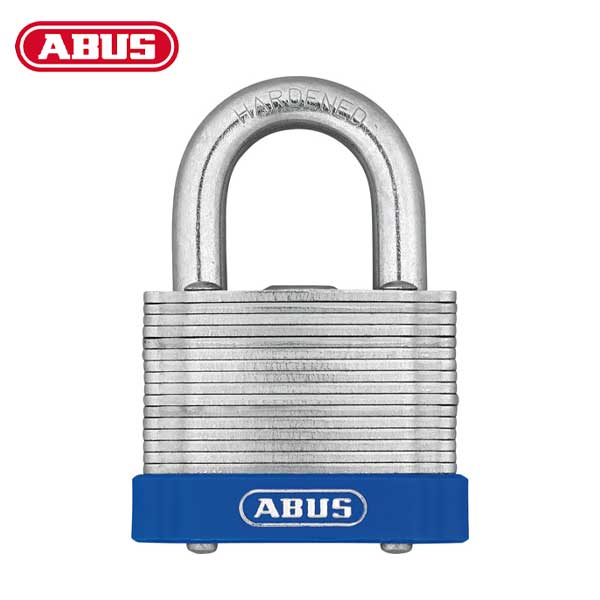 Abus - 41 - Eterna Laminated Steel Padlock Blue Bumper - Optional Lock Body Width - Optional Shackle Length - UHS Hardware