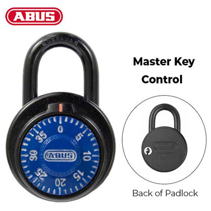 Abus - 78/50 KC B  - Combination 3-Dial Padlock w/ Key Control  - 1-31/32" Width - UHS Hardware
