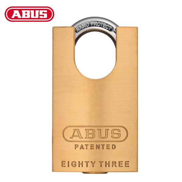 Abus - 83CS - Padlock w/ Shackle Guard - S2 - Optional Keyway - 5/6 Pin - Rekeyable - Optional Width - Optional Finish - UHS Hardware