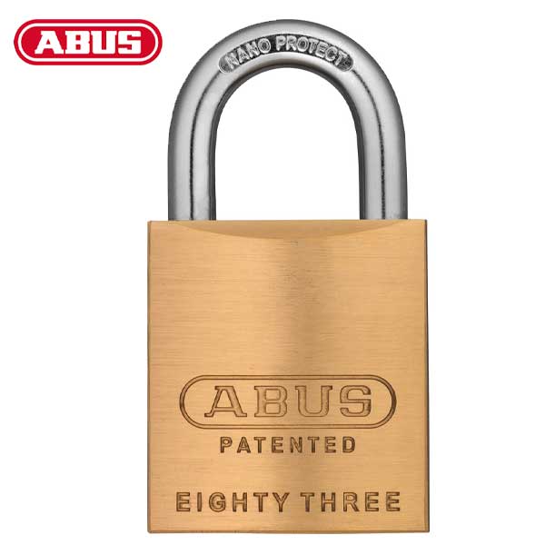 Abus - 83/45-3000 - Premium Loaded Brass Padlock - S2 - Schlage C-L - 5/6 Pin - Rekeyable - 1-53/64" Width - UHS Hardware