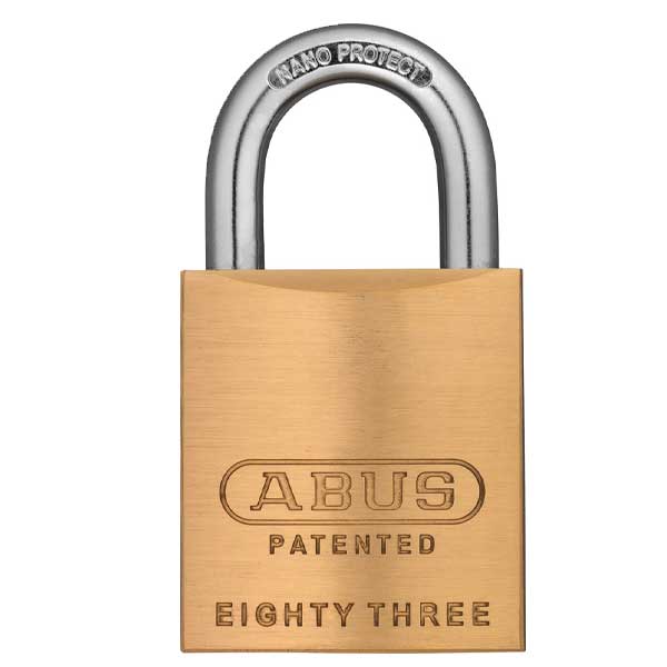 Abus - 83/45-3000 - Premium Loaded Brass Padlock - S2 - Schlage C-L - 5/6 Pin - Rekeyable - 1-53/64" Width - UHS Hardware